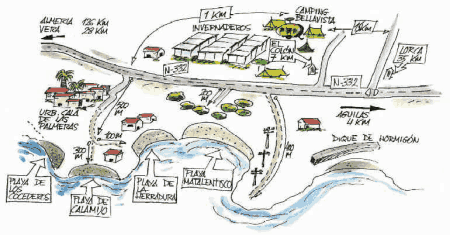 Playas de Matalentisco map
